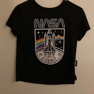 NASA shirt crop top